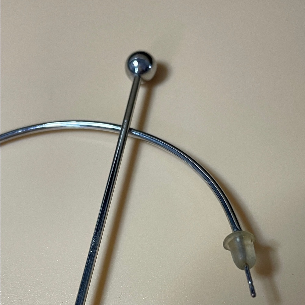 Silver Hoop Earrings - Picture 4 of 8